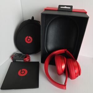 Beats by Dr Dre Solo 2 WIRED Headphones B0518 Red